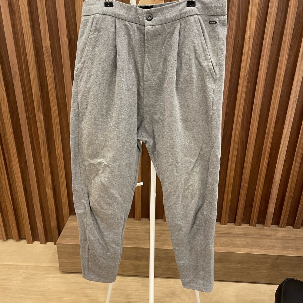 Low crotch joggers.